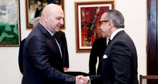 Egypt's Ambassador Presents His Credentials to Lebanese President